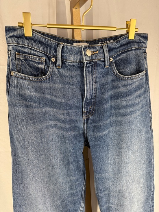 Good American Good Barrel Relaxed High Rise Wide Tapered Denim Jeans 4 27w/32L - Picture 9 of 17